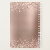 Roos Gouden Glitter Monogram Naam 2026 Planner (Achterkant)