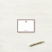 Roos Gouden Glitter Olifant & Rand met Wit Post-it® Notes (Op bureau)