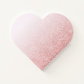 Roos Gouden Glitter Roze Ombre Monogram Notitieboek (Achterkant)