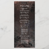 Roos Gouden Glitter Rustieke Natuur Trouwprogramma Programma (Achterkant)