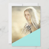 Roos gouden glitter script blauwgroen licht Sweet Kaart (Achterkant)