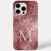 Roos Gouden Glitter Sparkle - Aangepaste Monogram  Case-Mate iPhone Case (Achterkant)