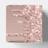 Roos Gouden Glitter Sparkly Cadeaudozen Aangepaste Bedankdoosjes (Bovenkant)