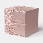 Roos Gouden Glitter Sparkly Cadeaudozen Aangepaste Bedankdoosjes (Achterkant)