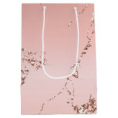  Roos Gouden Glitter Streaks Medium Cadeauzakje (Achterkant)