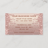 Roos gouden glitter Visitekaartje ontwerp je eigen (Voorkant)