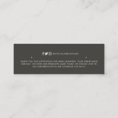 Roos Gouden Glitter Zwart Moderne Elegante Oorbel Mini Visitekaartje (Achterkant)