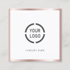 Roos gouden grens douane bedrijf logo vierkante visitekaartje