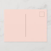 Roos gouden groen perzik Vrijgezellenfeest Uitnodiging Briefkaart (Achterkant)