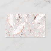 Roos Gouden Hand getrokken Wildbloemen Bruiloft De Informatiekaartje (Achterkant)