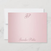 Roos Gouden Hand Script Monogrammed Sjabloon (Voorkant)