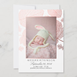 Roos Gouden Herfst Pasgeboren Foto Aankondigingen