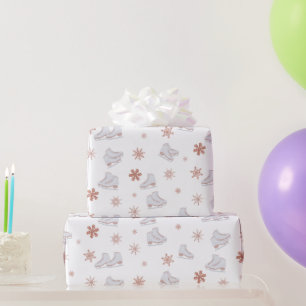 Roos gouden ijspatroon Blush roze schaatspatroon S Cadeaupapier