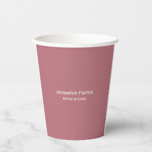 Roos Gouden Kleur Elegant Modern Minimalistisch Papieren Bekers