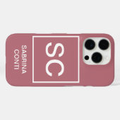 Roos gouden kleur professionele eenvoudige monogra Case-Mate iPhone case (Achterkant (horizontaal))