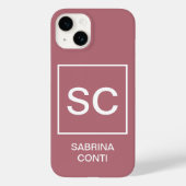 Roos gouden kleur professionele eenvoudige monogra Case-Mate iPhone case (Achterkant)