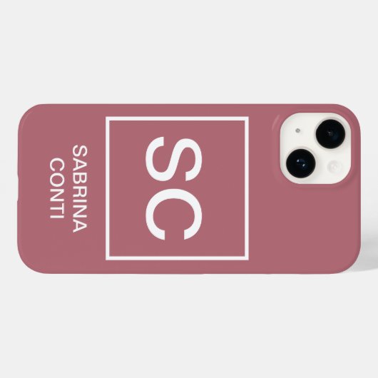 Roos gouden kleur professionele eenvoudige monogra Case-Mate iPhone case (Achterkant (horizontaal))