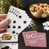 Roos gouden kleur professionele eenvoudige monogra pokerkaarten (Insitu)