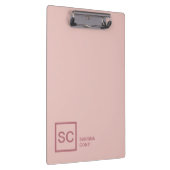 Roos gouden kleur professionele girly monogram naa klembord (Rechts)