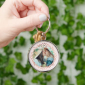 Roos gouden krans sleutelhanger (Hand)
