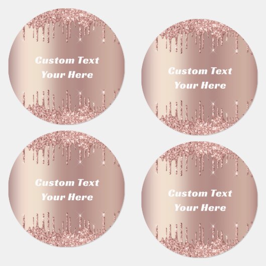 Roos gouden labels met uw aangepaste tekstnaam (Groep)