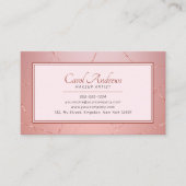 Roos gouden make-up artiest bruids make-up wimpers visitekaartje (Voorkant)