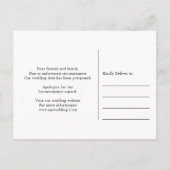 Roos gouden marine nieuwe plan bruiloft datum aankondigingskaart (Achterkant)