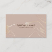 Roos-gouden marmer-achtergrond visitekaartje (Voorkant)