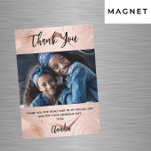 Roos gouden marmeren foto dank u magneet