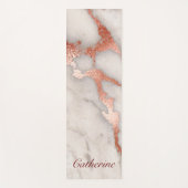 Roos Gouden Marmeren Mat met Naam,  (Voorkant)