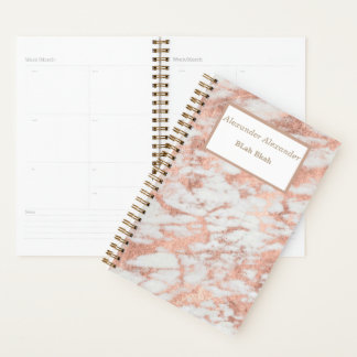 Roos gouden marmeren planner