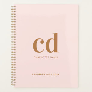 Roos gouden monogram initialen Elegant 2026 Planner