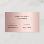 Roos gouden monogram initialen minimalistisch visitekaartje (Achterkant)