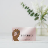 roos gouden nagellak visitekaartje (Staand voorkant)