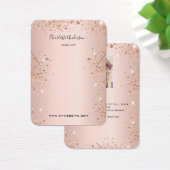 Roos gouden oorkonde glitter-display visitekaartje (Bureau)
