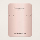 Roos gouden oorringen siersieraden, fotokaart visitekaartje (Voorkant)