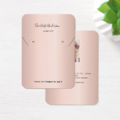 Roos gouden oorringen siersieraden, fotokaart visitekaartje (Bureau)