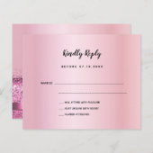 Roos gouden paarse boeg RSVP (Voorkant / Achterkant)