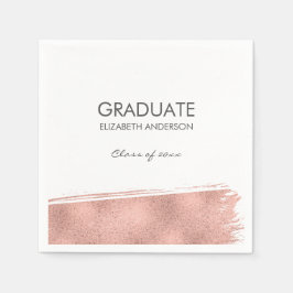 Roos gouden penseelstreek Afstuderen Servet