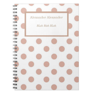 Roos gouden Pokadot Notitieboek