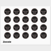 roos gouden productetiket body boter ronde sticker (Vel)