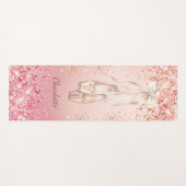 Roos gouden roze ballet dansnaam yogamat (Voorkant (horizontaal))