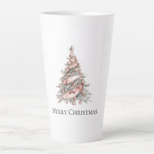 Roos Gouden Roze Kerstboom Latte Mok