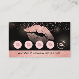 Roos gouden roze tast lippen make-up loyaliteit aa visitekaartje