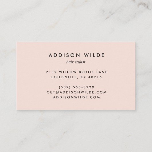 Roos Gouden Schaar Logo Salon Afsprakenkaartje (Achterkant)