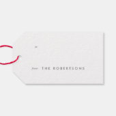 Roos Gouden Script Gelukkigste van Feestdagen Cade Cadeaulabel (Achterkant Horizontaal)