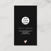 Roos gouden script zwarte logo bedankt visitekaartje (Achterkant)