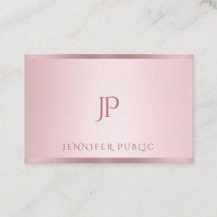 Roos gouden Sjabloon modern minimalistisch monogra Visitekaartje