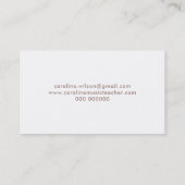 roos gouden sleutel en faux glitter visitekaartje (Achterkant)