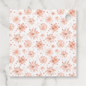 Roos Gouden Sneeuwvlokken Baby shower Bedankt Bedankjes Labels (Achterkant)